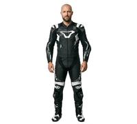 Macna Combinaison en cuir moto Armadyl 2 pièces perforée Noir/Blanc Taille 50