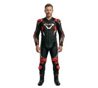 Macna Combinaison en cuir de moto 2 pièces Armadyl - perforée Noir/Blanc/Rouge Taille 48 Homme