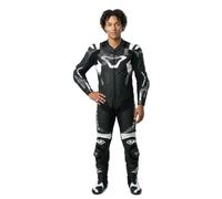 Macna Combinaison en cuir moto Armadyl Noir/Blanc Taille 48