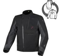 Macna Corvit Veste textile de moto imperméable, noir, Taille 3XL