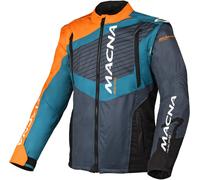 Macna Crest Veste de motocross, gris-orange, taille S pour homme