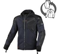 Macna Distec Veste textile moto, bleu/noir, Taille S