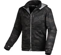 Macna District Camo Veste textile de moto, noir/camouflage, Taille M