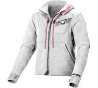 Macna District Veste textile de moto pour femmes, Gris clair, Taille M
