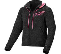 Macna District Veste textile de moto pour femmes, Gris foncé, Taille L
