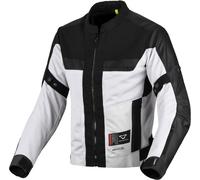 Macna Veste moto textile Empire 2.0 imperméable pour femme Gris clair/Noir Taille M