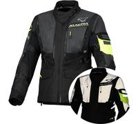 Macna Flexodus Night Eye, veste textile imperméable pour femmes XXL Noir/Jaune Néon Noir/Jaune Néon