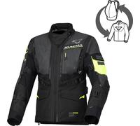 Macna Flexodus Night Eye, veste textile imperméable pour femmes XXL Noir/Jaune Néon Noir/Jaune Néon