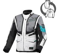 Macna Flexodus Veste textile moto pour femmes imperméable, noir/vert, Taille XL