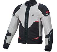 Macna Hurracage Veste textile de moto, noir-gris-rouge, taille M pour homme