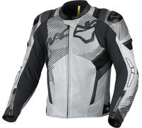 Macna Ignite, veste en cuir et en maille 50 Gris Clair/Gris/Noir Gris Clair/Gris/Noir