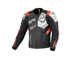 MACNA IGNITE Lederjacke schwarz-rot-weiss 48