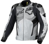 Macna Ignite, veste en cuir et en maille 52 Gris Clair/Gris/Noir Gris Clair/Gris/Noir
