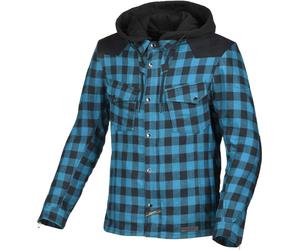Macna Inland Plaid Veste textile de moto, bleu, Taille XXL