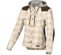 Macna Inland Plaid Veste textile de moto pour femmes, beige, Taille M