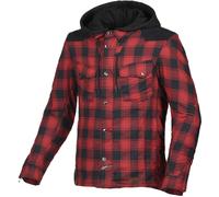 Macna Inland Plaid Veste textile de moto, rouge, taille 2XL pour homme