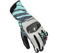 Macna Krown gants de moto perforés pour femmes, noir/menthe, Taille 2XL