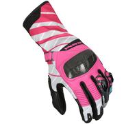 Macna Krown gants de moto perforés pour femmes, noir/rose, Taille L