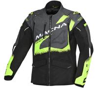 Macna Landmark Veste de motocross, noir-gris-jaune, taille 3XL pour homme