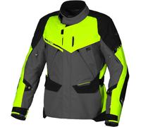 Macna Mundial veste textile de moto imperméable, gris/jaune, Taille XXL