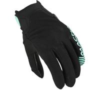 Macna Obtain Gants en cuir pour moto pour femmes, noir/menthe, Taille XL