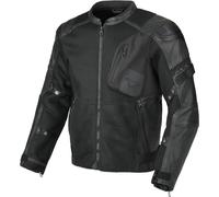 Macna Olsan Solid Veste en cuir / textile de moto perforée, noir, Taille L