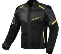 Macna Orcano 2.0 NightEye Blouson textile de moto, noir-jaune, taille M pour homme