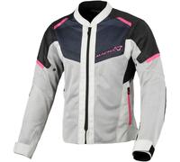 Macna Orcano 2.0, veste textile femme L Gris Clair/Noir/Fuchsia Gris Clair/Noir/Fuchsia