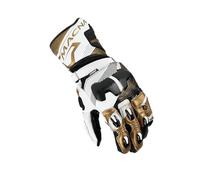 Macna Gants moto Powertrack 2.0 Cuir Noir/Blanc/Or Homme XXL