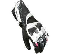 Macna Protego Gants de moto pour femmes, Blanc/Noir/Rose, Taille M