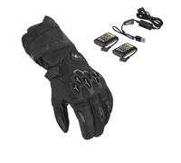 Macna Kit gants de moto Rafino RTX chauffants étanches 7,4V avec batteries et chargeur Noir XL