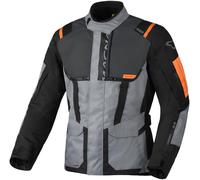Macna Rancher 2.0 Veste textile moto imperméable, Gris/Rouge, Taille 3XL
