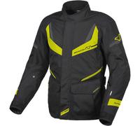 Macna Rancher veste textile de moto imperméable, noir/jaune, Taille XS