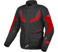 Macna Rancher veste textile de moto imperméable, noir-rouge, taille S pour homme