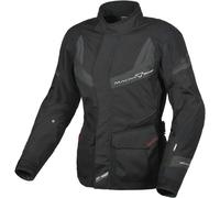 Macna Rancher veste textile de moto pour dames imperméable à l’eau, noir/gris, Taille XS