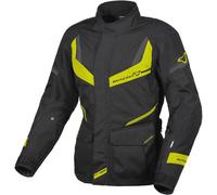 Macna Rancher veste textile de moto pour dames imperméable à l’eau, noir/jaune, Taille XL