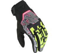 Macna Recon 2.0 Neon Gants de moto, noir-gris-jaune, taille L pour homme