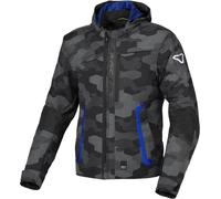 Macna Riggor Camo, veste textile imperméable 3XL Noir/Bleu/Gris Noir/Bleu/Gris