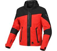 Macna Riggor veste textile de moto imperméable, Rouge/Noir, Taille L
