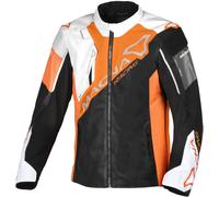 Macna Sigil Veste textile de moto, noir/orange, Taille L