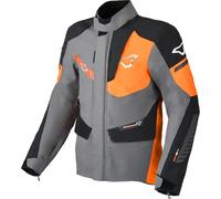 Macna Synchrone veste textile de moto imperméable, Gris/Orange, Taille XL