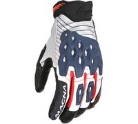 Macna Tanami Gants de moto, noir-blanc-bleu, taille S pour homme