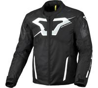 Macna Tazar 2.0 Veste textile de moto imperméable, noir-blanc, taille 3XL pour homme
