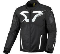 Macna Veste de moto Tazar 2.0 textile imperméable Noir/Blanc L Homme