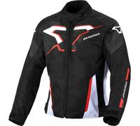 Macna Tazar 2.0, veste textile imperméable pour femmes XS Noir/Blanc/Rouge Noir/Blanc/Rouge