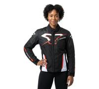 Macna Veste textile moto Tazar 2.0 imperméable pour femmes M Noir/Blanc/Rouge