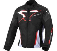 Macna Tazar 2.0 Veste textile moto pour femmes imperméable, noir/rouge, Taille M