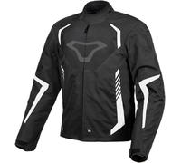 Macna Tazar veste textile de moto imperméable, Noir/Blanc, Taille M