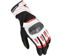 Macna Tempo Gants de moto perforés, Noir/Blanc/Rouge, Taille 2XL
