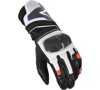 Macna Gants moto Thandor Cuir perforé Blanc/Rouge Taille L